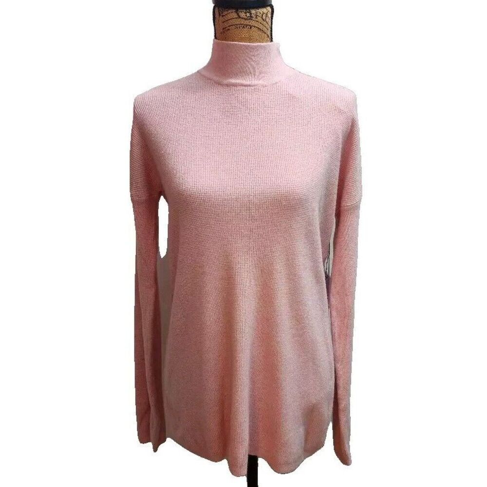 RED Womens Sweater Turtleneck Long Sleeve Pink NWT Large